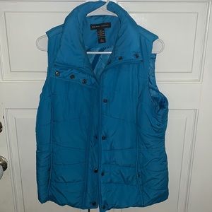 Blue puffer vest